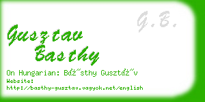 gusztav basthy business card